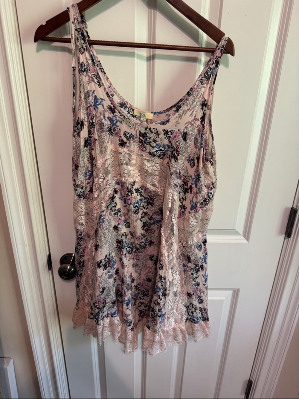 Kori Pink Floral Lace Dress